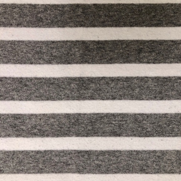 Long-sleeved Boatneck Gray and White Striped Tee - Picture 4 of 4